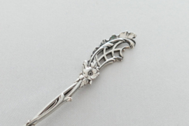 A German .800 silver openwork Rococo Hors d'ouvre spoon by C. Tewes, Dortmund - Germany, c. 1900