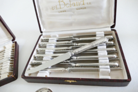 Silver Plated Cutlery Canteen - 91-piece/12-pax.  - Orfevrerie Elldee & Boulenger - France, 1920's