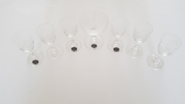 Saint Louis, France - Set of 6 Port glasses + Champagne coupe - Cléo