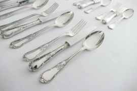 Silver Plated Dinner Cutlery Set - 18-piece/6-pax. Maison Tilquin - Antwerp, 1950-1965