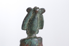 Ancient Egypt - Late Period (626-323 B.C) - Solid Bronze statuette of Osiris, god of the Underworld - height 14,7cm