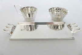 Silver plated Cream and Sugar set - Gero, Georg Nilsson - the Netherlands, 1940's