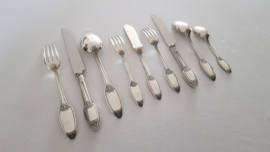 Wiskemann, Brussels - Silver Plated Cutlery Canteen - 1st Empire style - 115-piece/12-pax. in original canteen