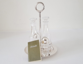 Christofle - Silver plated condiment set - Vertigo collection - designed by Andrée Putman