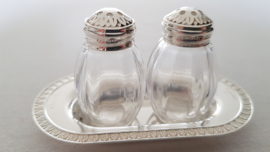 Christofle - Malmaison - Sterling (.925) silver set of Salt & Pepper shakers