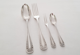 Antique Silver Plated Cutlery set in Empire style - 49 pieces - likely René Coutin, France 1878-1880