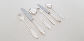 Silver Plated Cutlery Canteen - Point filet model - 45-piece/6-pax. - Gero, Gerritsen Zeist - the Netherlands, 1917-1941