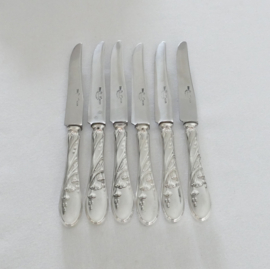 Silver-plated Art Nouveau Dessert knives - Saglier Frères c. 1900
