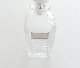 Florentine crystal and Sterling silver decanter for Cognac - Florence, Italy - 20th century