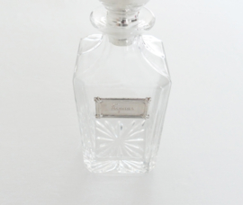 Kristal en Sterling zilveren karaf voor Cognac - .925 zilver - Florence, Italië- 20e eeuw
