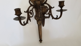 Mid-to-Late 19th Century cast Bronze Louis XVI-style 3-light wall Applique