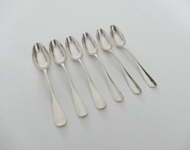 An antique set of 6 Christofle silver-plated Ice Cream Spoons - France, 1900-1935