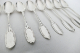 Christofle/Manufacture de L'Alfenide - 12 Silver Plated Coffee Spoons - Marie-Antoinette - France, c. 1910