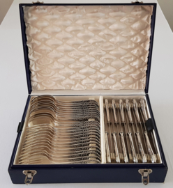 Silver Plated Cutlery Canteen - 84-piece/12-pax. - Louis XV/Rococo - Solingen, Germany c.1930's-1950's