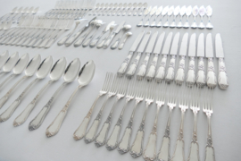 Bruno Wiskemann - Regènce - Silver Plated Cutlery Canteen - 96-piece/12-pax. - Belgium, 1950-1984