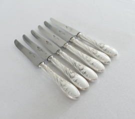 Silver-plated Art Nouveau Dessert knives - Saglier Frères c. 1900