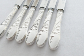 Silver-plated Art Nouveau Dessert knives - Saglier Frères c. 1900