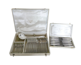 Christofle - Vendome - Silver Plated Cutlery Canteen - 49-piece/12-pax. - France, c. 1960