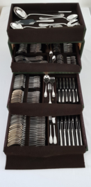 Christofle - Silver Plated Cutlery Canteen - Vendome pattern - 141 pieces