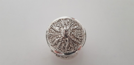 Silver Plated Tea Caddy - Nostalgic, Old-Dutch decor - Douwe Egberts, 1960's
