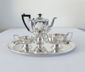 English Silver-plated 4-piece Tea service - Chippendale