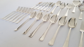 Silver plated cutlery in the  P25 Melina pattern - 43-piece/6-pax incl. serving pieces - Keltum, van Kempen & Begeer