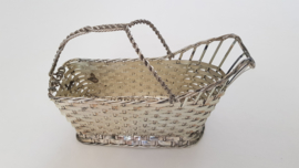 Christofle - Silverplated woven Wine basket