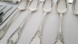 Christofle - Silver plated cutlery set for 12 persons, Marly pattern- 64-pieces