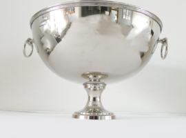 Large Silver Plated Champagne Cooler for multiple bottles - Louis XVI - 38cm