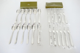 Christofle - Dax - 12 Dinner spoons + 12 Dinner forks