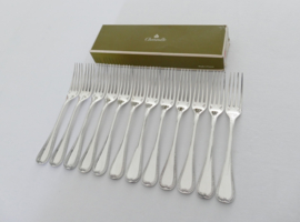 Christofle - Malmaison - 12 silver plated dessert forks - new condition