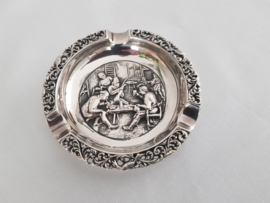 Silver plated ashtray with historical scene - Gero 90