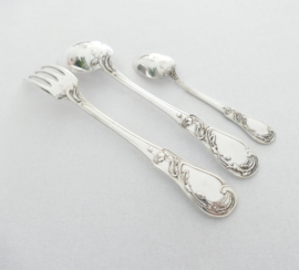 Art Nouveau Diner Bestek - Model "Pavot" (Papaver) - 34-delig/12-persoons - Armand Frenais - Parijs - 1910