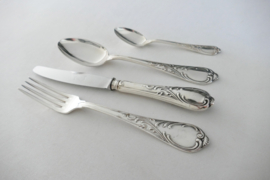 Silver Plated Rococo cutlery set - 40-piece/10-pax. - Germany, c. 1950