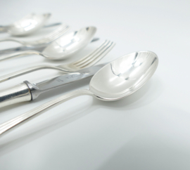 Silver Plated Dessert Cutlery - P3 Chantal - 18-piece/6-pax. - Keltum , van Kempen & Begeer