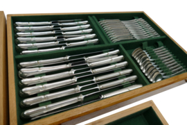 Wiskemann, Brussels - Silver Plated Cutlery Canteen - "No. 3 Contours" - 110-piece/12-pax. - Belgium, 1930-1960