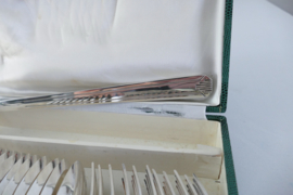 Silver Plated Art Deco Cutlery Canteen  - 37 pieces/12 pax.- France, c. 1930