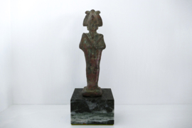 Ancient Egypt - Late Period (626-323 B.C) - Solid Bronze statuette of Osiris, god of the Underworld - height 14,7cm