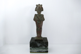 Oude Egypte - Late Periode (626-323 v.C) - Massief bronzen beeldje van Osiris, god van de Onderwereld - 14,7cm hoog