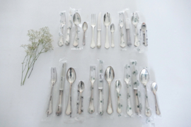 Orfevrerie Ercuis - Silver Plated Cutlery Set - "Contours" collection - 24-piece/6-pax. - New, in original packaging