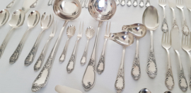 Silver Plated Cutlery Canteen - 137-piece/12-pax. in Louis XV/Rococo style - Solingen, Germany c.1930