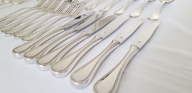 Silver plated cutlery - Pearl Motif - 6-pax./40-pieces - WMF, Germany - c. 1920's