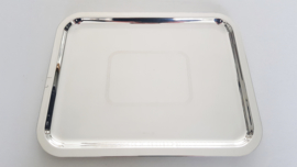 Christofle - Silver-plated Serving tray  with engravings - Prelude - Rectangular- 35x27cm