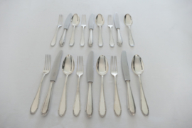 Silver plated Art Nouveau cutlery set - WMF 200 - Kreusband - 18-piece/6-pax. - Antique