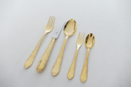 SBS Solingen - Complete Gold-Plated Cutlery set in Louis XV / Rococo style - 12 pax./69-pieces