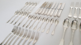 Christofle - Silver-plated set of cutlery - Chinon collection - 56-piece/8-pax. - France, 1935-1983