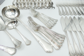 Wiskemann, Brussels - Silver Plated Cutlery Canteen - "No. 3 Contours" - 110-piece/12-pax. - Belgium, 1930-1960