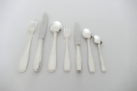 Christofle/Manufacture de L'Alfenide - Silver Plated Art Deco Cutlery Canteen - 90-piece/12-pax. - France, 1920's or 1930's
