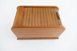 Vintage wooden Humidor with rolling door