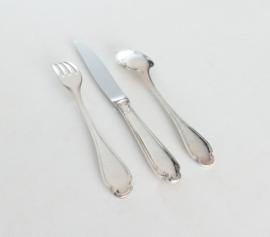 Christofle - Pompadour - Dinner place setting (spoon+knife+fork)